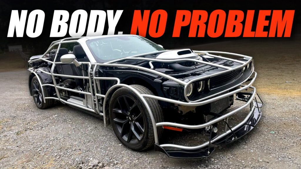  Ghostly Dodge Challenger Swaps Body Panels For Tubes