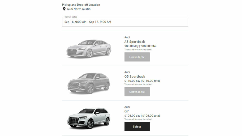  Audi On Demand Rental Car Program Dies Later This Month