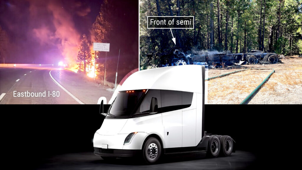  Tesla Semi Fire Closes Road For 15 Hours, Drains 50,000 Gallons Of Water