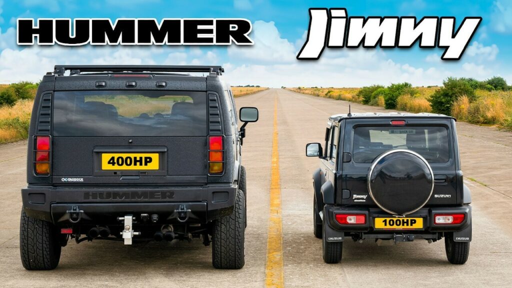  Suzuki Jimny Drag Races Hummer H2, But It’s The Stopping That Provides The Real Drama