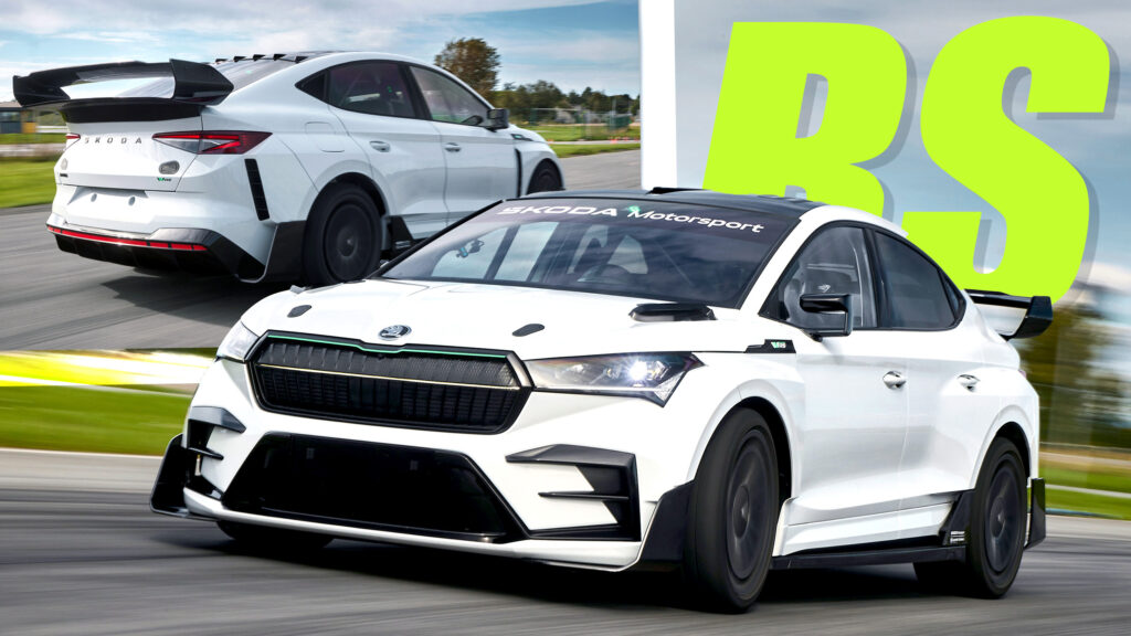  Skoda Enyaq RS Race Concept Is A Track-Ready EV On A Massive Diet