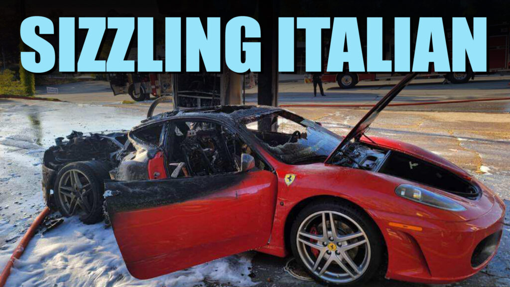  Ferrari F430 Destroyed By Fire While Refueling At Gas Station