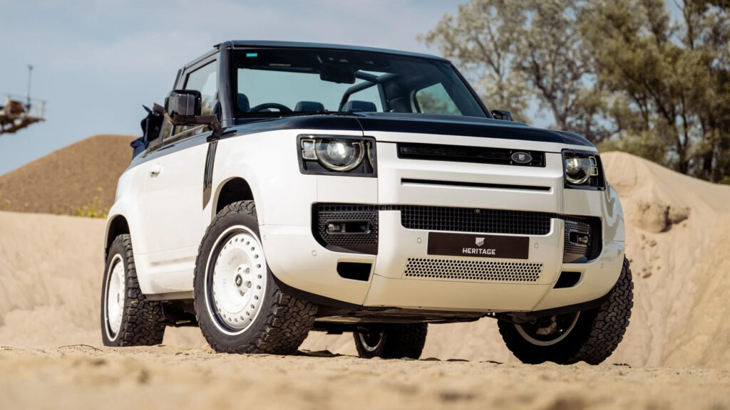  Heritage Customs’ White And Blue Land Rover Defender Celebrates The Beauty Of Cyprus