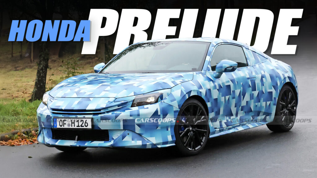     New Honda Prelude Coupe spied, it won't have a manual after all