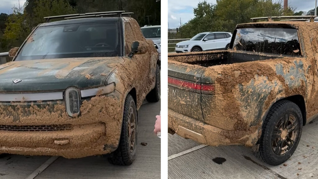  This Rivian R1T Floated 150 Feet During Hurricane Helene And Still Runs Fine