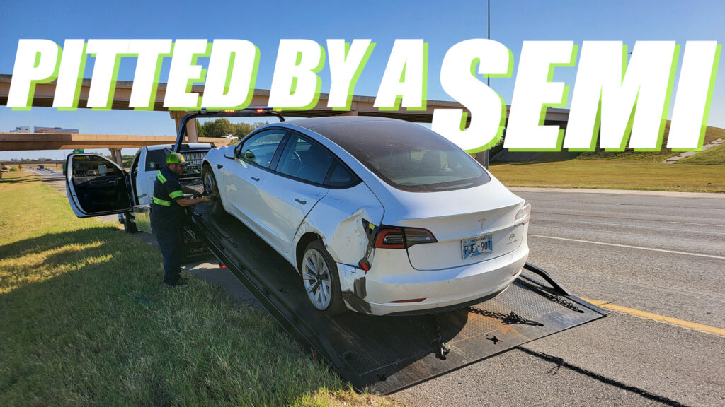  Semi Pits Tesla, Drives Away Like Nothing Happened