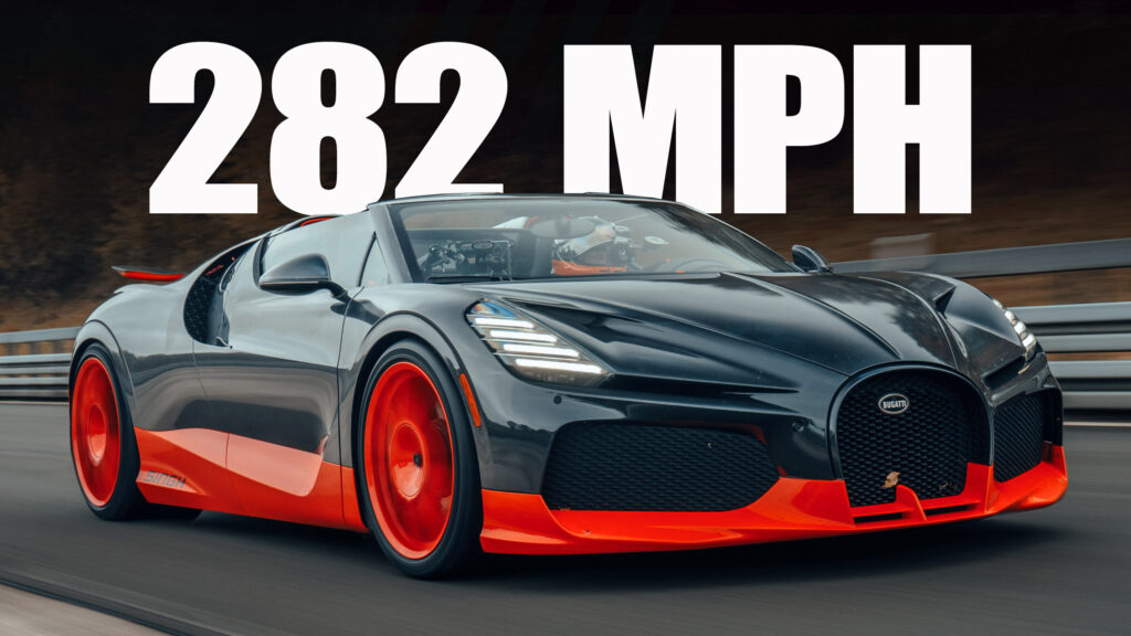  Bugatti W16 Mistral Takes Top Speed Record For Open-Top Cars Home After 282 MPH Run