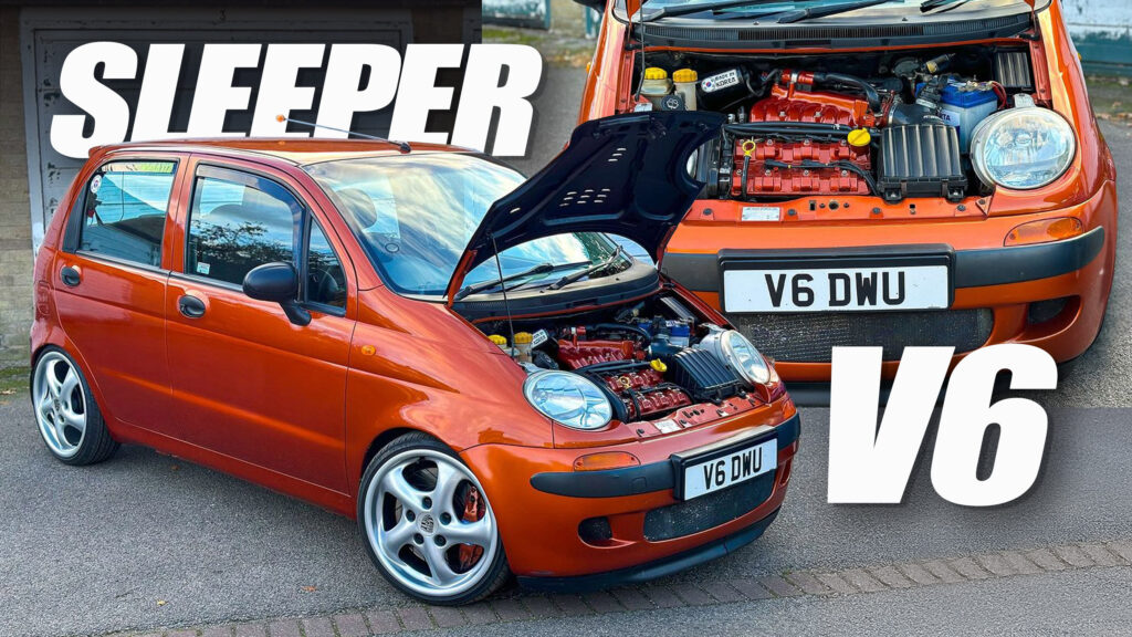  Tiny Daewoo Matiz With V6 Engine Swap Proves Horsepower Can Make Any Car Ridiculous