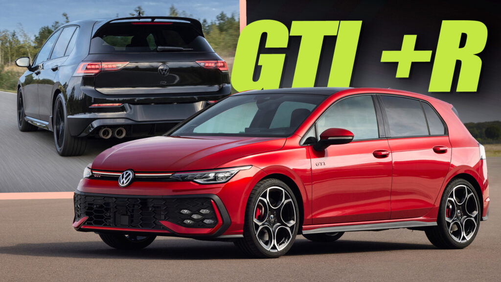  America’s 2025 VW Golf GTI Misses Out On 262-HP Euro Engine, But 328-HP Golf R Is Most Powerful Ever