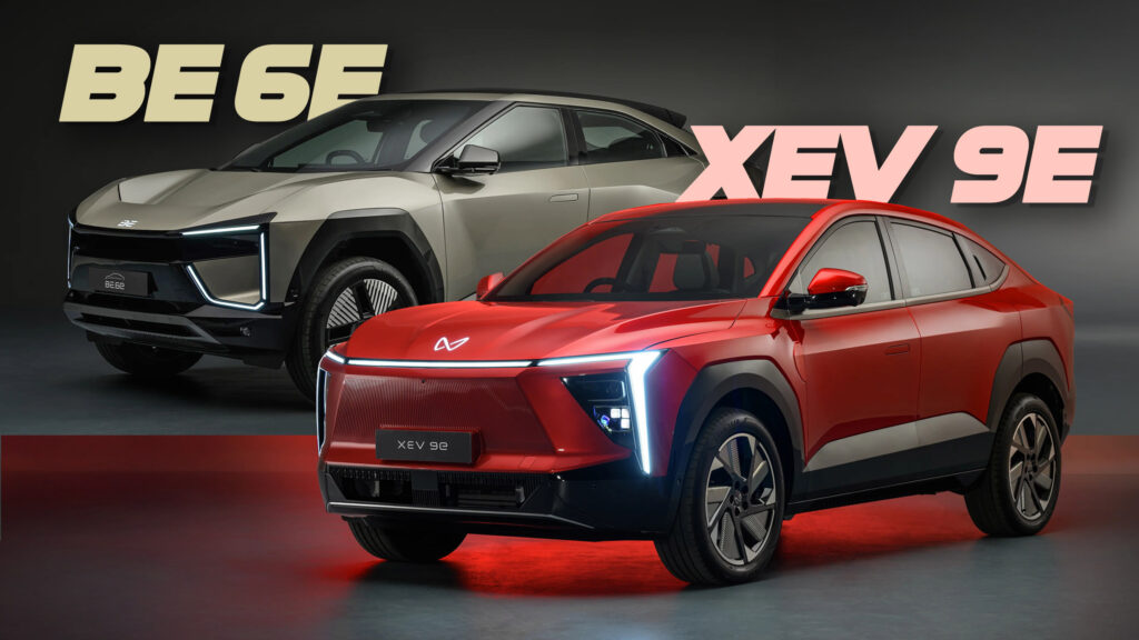  Mahindra BE 6e (Get It?) And XEV 9e Electric Coupe SUVs Debut With Futuristic Looks