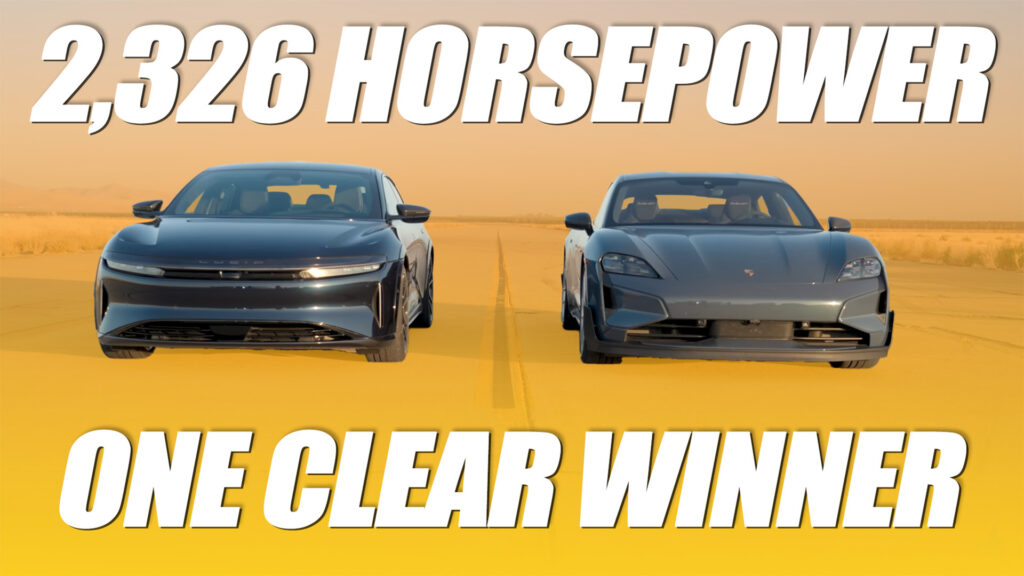  Lucid Air Sapphire Soundly Beats Porsche Taycan Turbo GT In Most Powerful U-Drag Race Yet