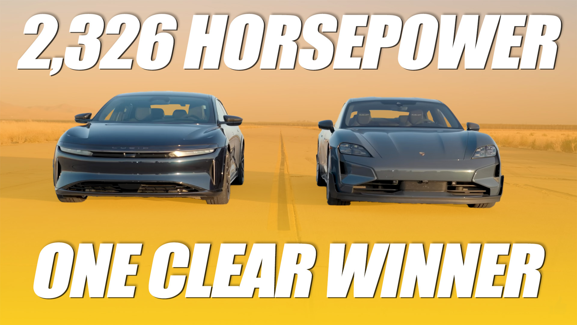 Lucid Air Sapphire Soundly Beats Porsche Taycan Turbo GT In Most Powerful U-Drag Race Yet