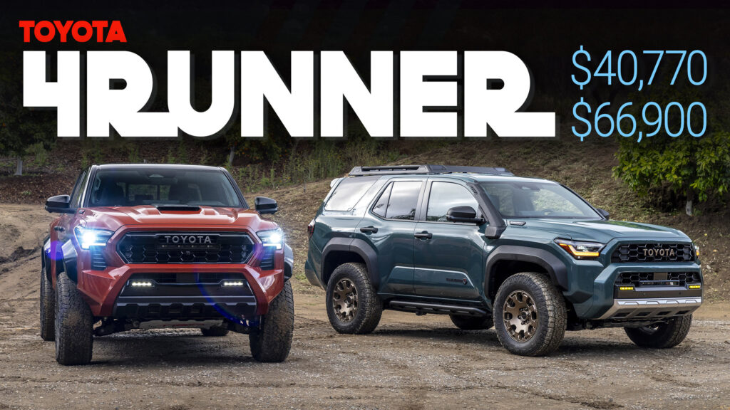  2025 Toyota 4Runner Starts Under $41,000, Nearly $16,000 Less Than The Land Cruiser