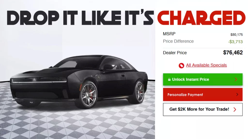  Dodge Dealers Already Discounting New Charger Daytona EV Under MSRP