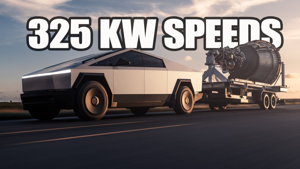  Tesla Cybertruck Charging Now Hits 325 kW At Select V4 Superchargers