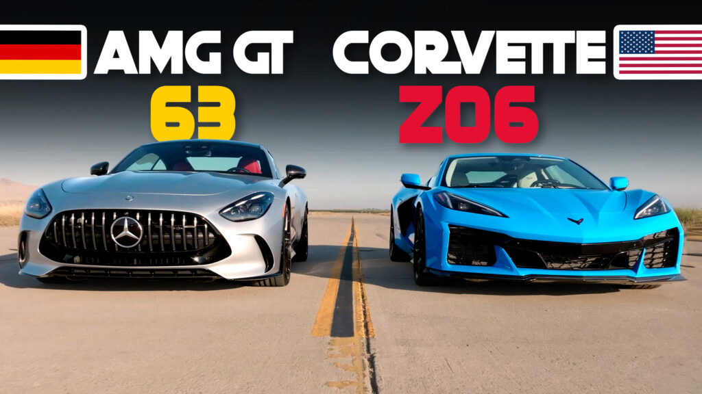  C8 Corvette Z06 Battles Mercedes-AMG GT 63 in U-Drag Duel