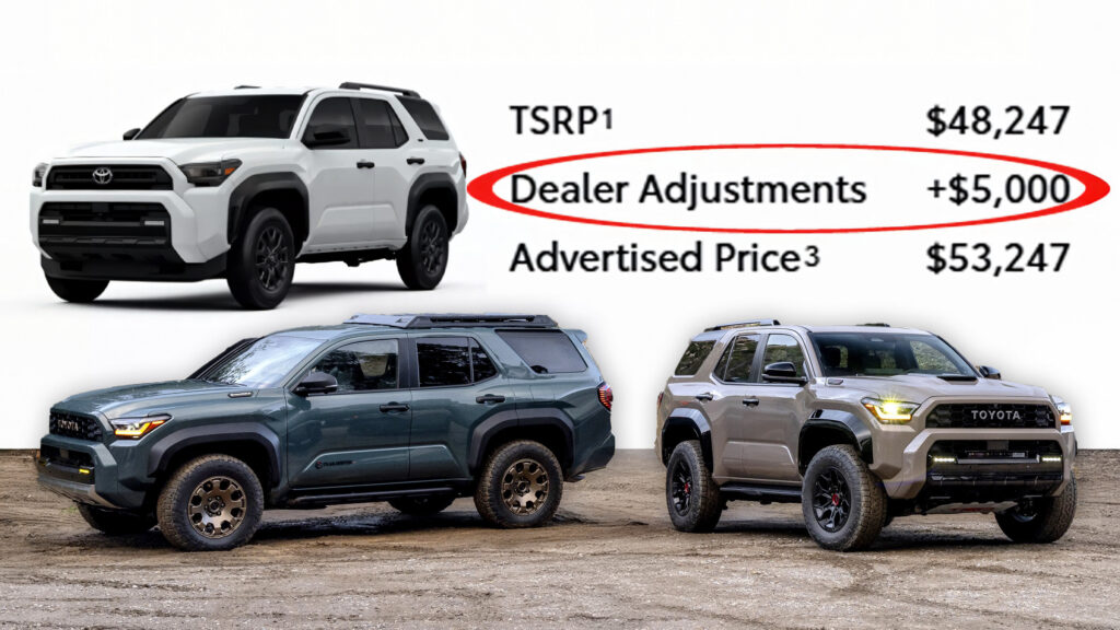  Toyota Dealers Adding $5,000 Markups Onto New 4Runner