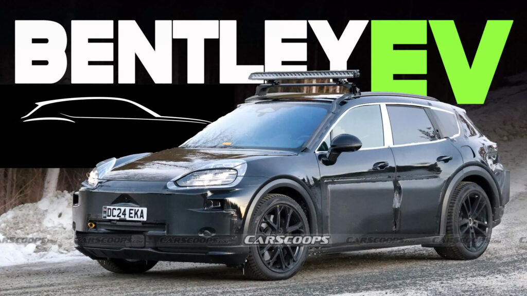  Bentley’s First EV Caught Hiding Under Porsche Cayenne Disguise