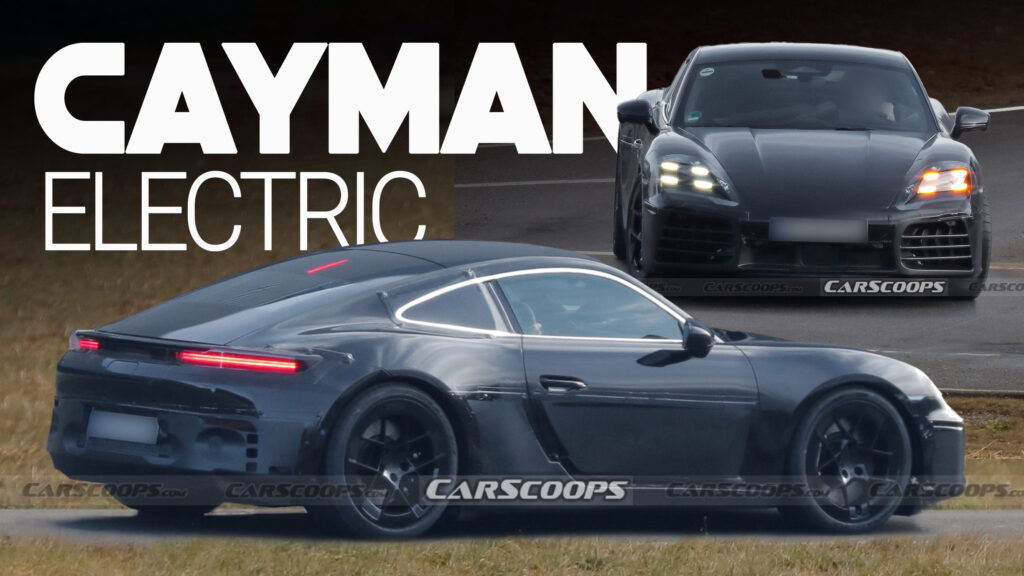  Porsche 718 Cayman Electric Spied For First Time