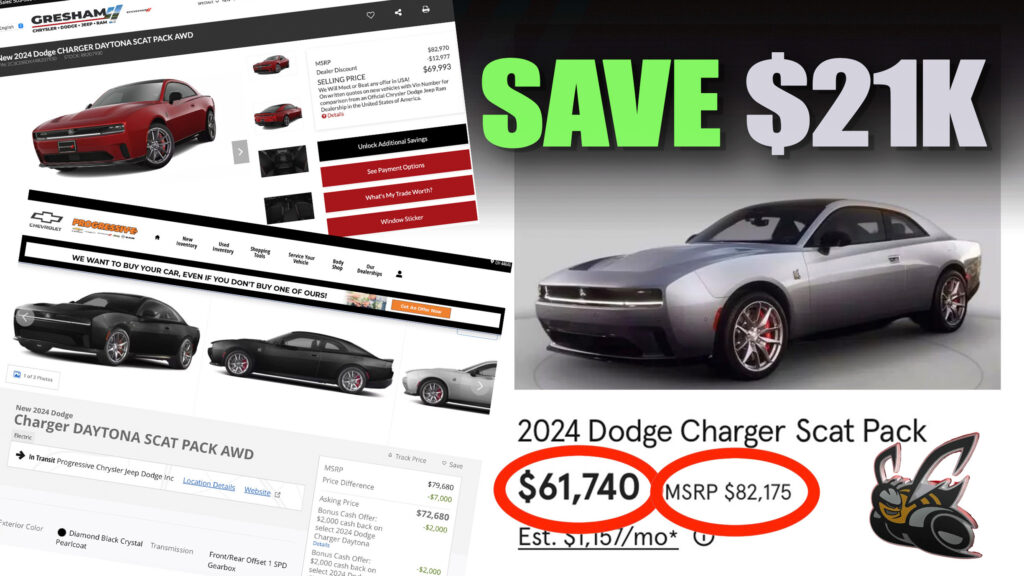  $21,000 Off A Charger Daytona? Dodge Dealers Slashing EV’s Prices Big-Time