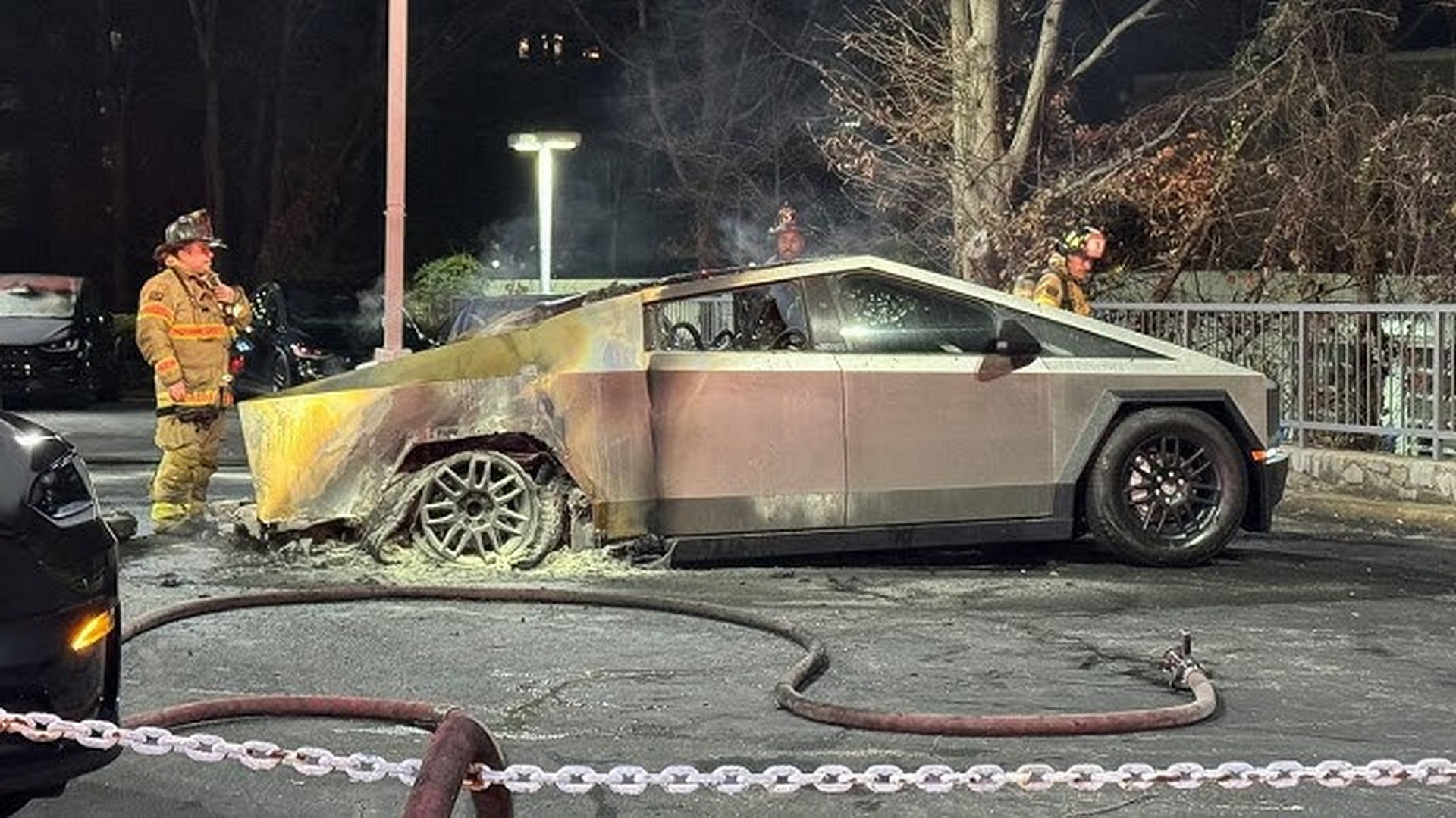 Cybertruck Went Up In Flames At Tesla Dealership In Georgia Hours Before  Vegas Blast | Carscoops