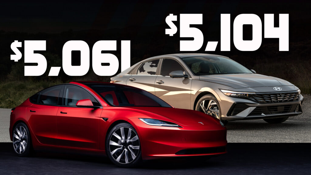  Hyundai Elantra Challenges Tesla Model 3 In Annual Car Ownership Cost Study