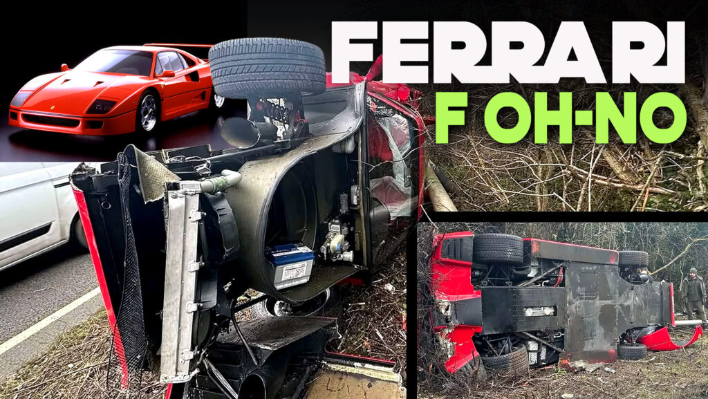  World’s Highest Mileage Ferrari F40 Crashed, Allegedly By A Service Technician