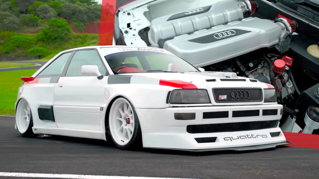  This Crazy Audi S2 Has An R8 V10