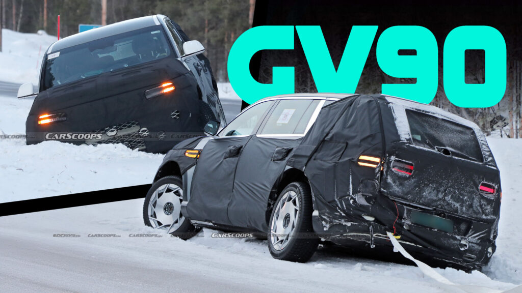  2026 Genesis GV90 Prototype’s Bi-Motor AWD Is No Match For A Snowy Ditch