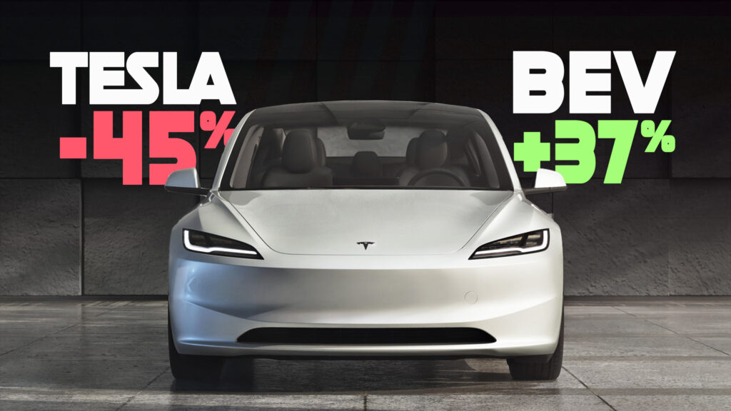  Tesla Sales Crumble 45% In Europe, While EV Market Explodes 37%