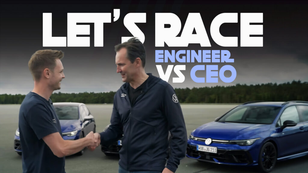  VW CEO Races Against Golf R Lead Engineer