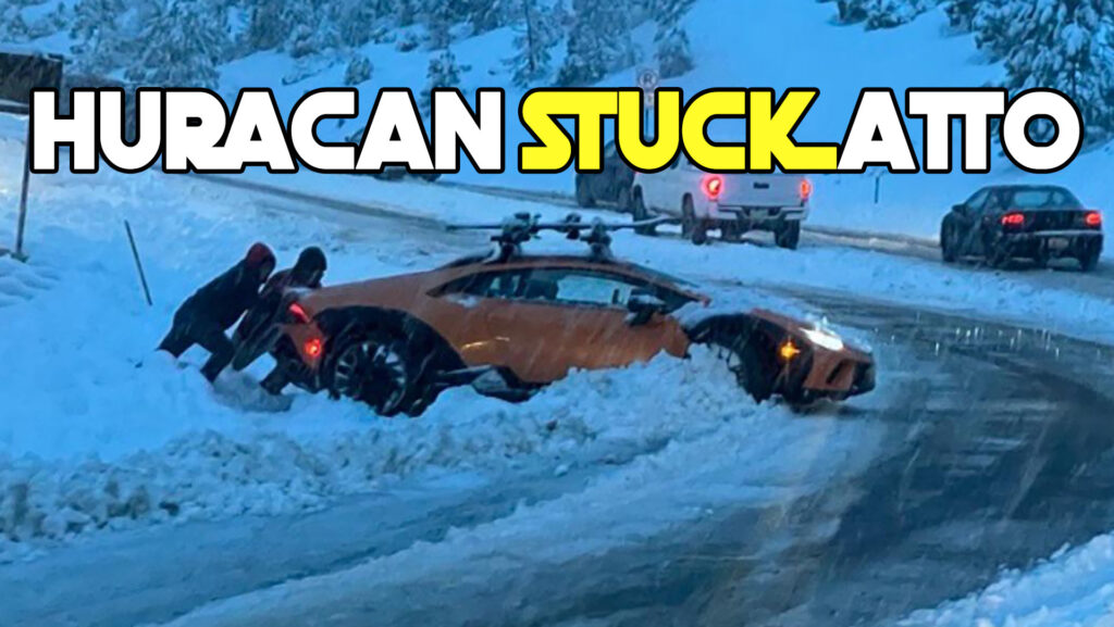  Lamborghini Huracan Sterrato Driver Gets Stuck In Snow, And It’s Not Pretty