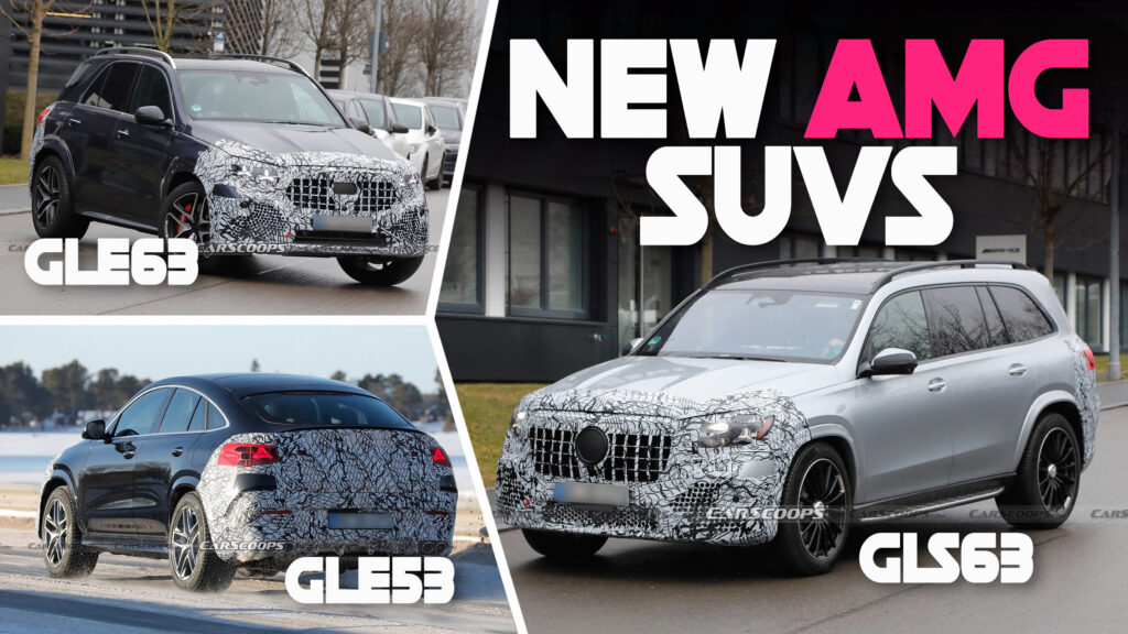  GLS63, GLE63 And GLE53 PHEV Spied Testing As AMG Readies Army Of Facelifted SUVs