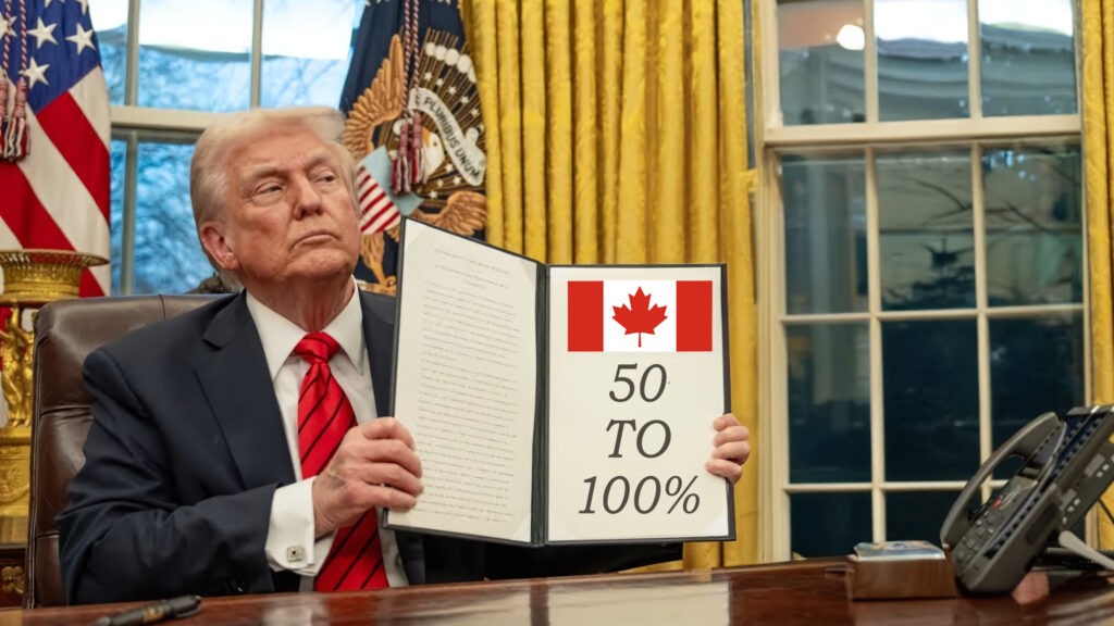  Trump Now Threatens Canada With Up To 100% Car Tariffs