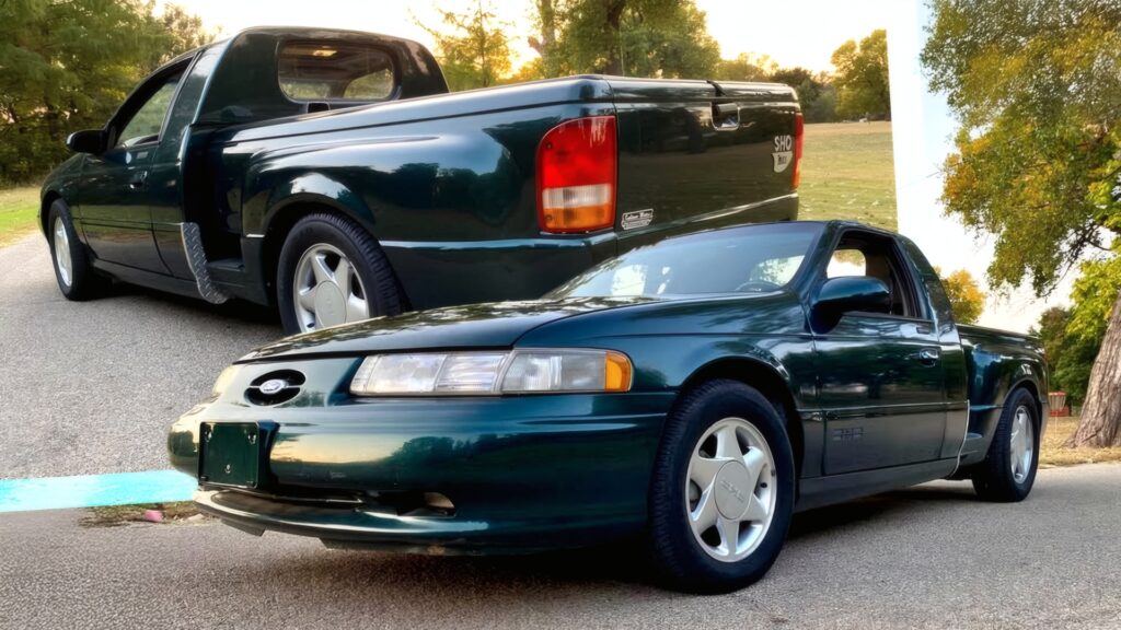  This Ford Taurus SHO Went Full Pickup With A Ranger’s Bed