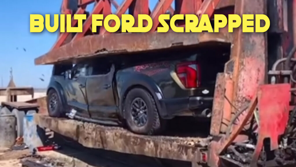  Watching This Ford F-150 Raptor Get Flattened Will Crush You